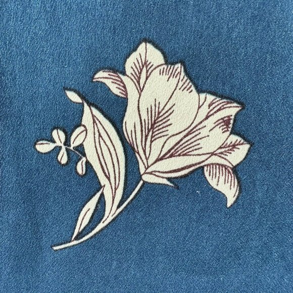 Ann Taylor Loft Women’s TEAL Long Sleeve Blouse Floral Print Size XS - Picture 6 of 10